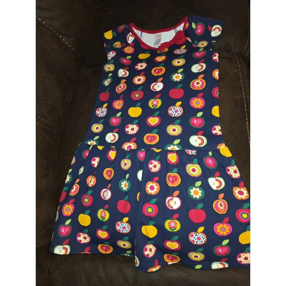 Gymboree apple orchard fall autumn dress apple farm size 7 back to school